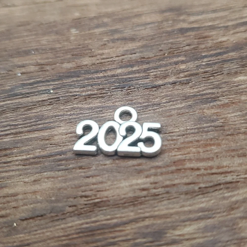 Silver tone‎ 2025 charm pendant